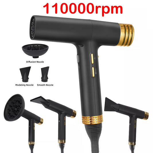110000rpm Brushless Professional Hair Dryer Negative Ion Blower High Speed Salon Home Blower Appliance Hair Care Tools